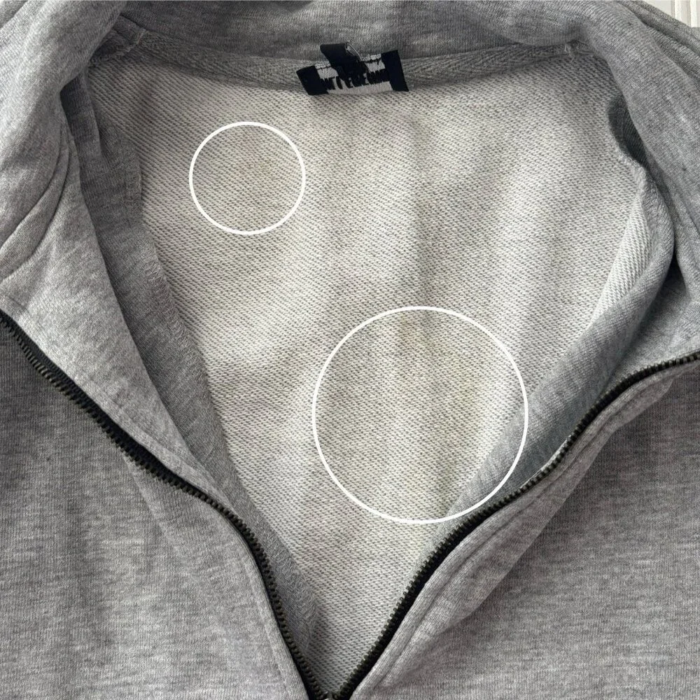Billebeino Grey Half Zip Brick Sweatshirt (Size S) Drawstring Hem Pullover FW22